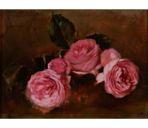 "Pink Rose Arrangement" by Carla Paine